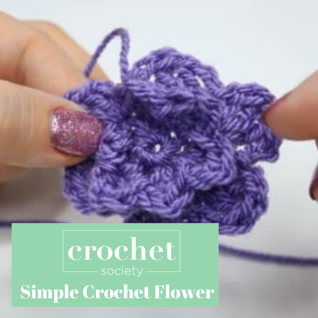 Simple Crochet Flower Video Tutorial