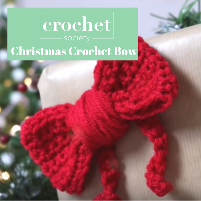 Christmas Crochet Bow Video Tutorial