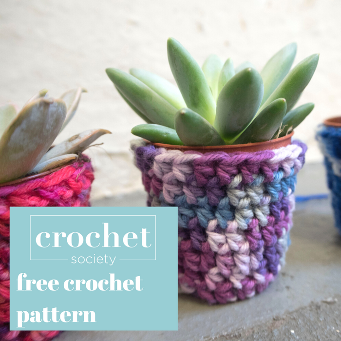 Succulent Pot Cosy Free Pattern