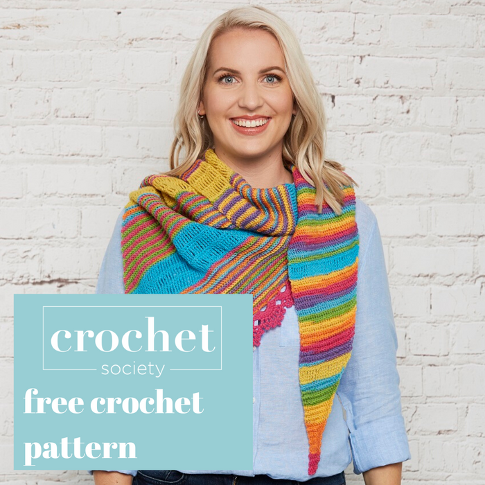 Candy Bar Shawl Free Crochet Pattern