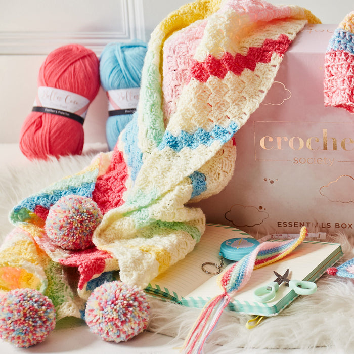 Crochet Baby Blanket Pattern - Essentials Box