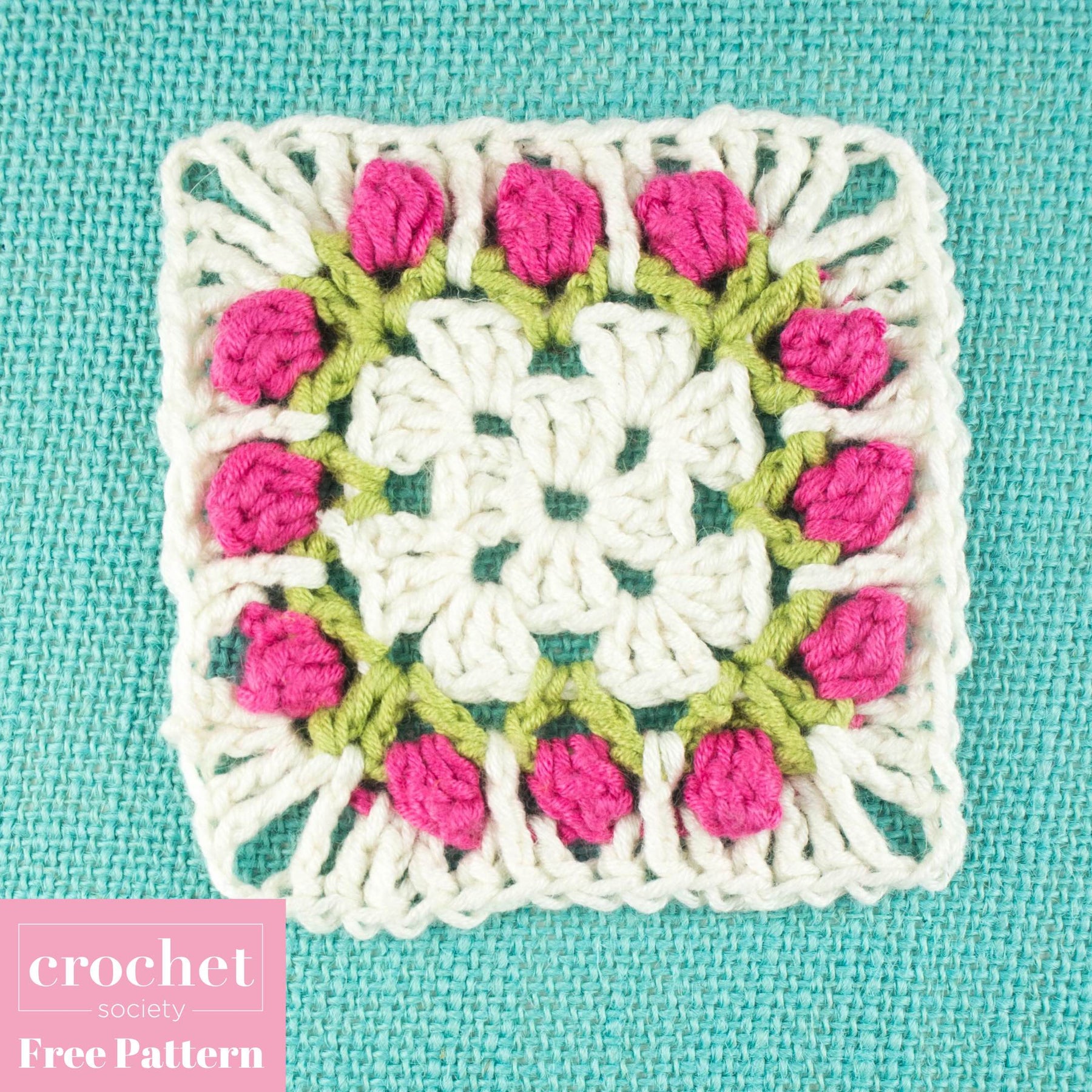 Floral Granny Squares Free Crochet Pattern (Tulip and Chrysanthemum)