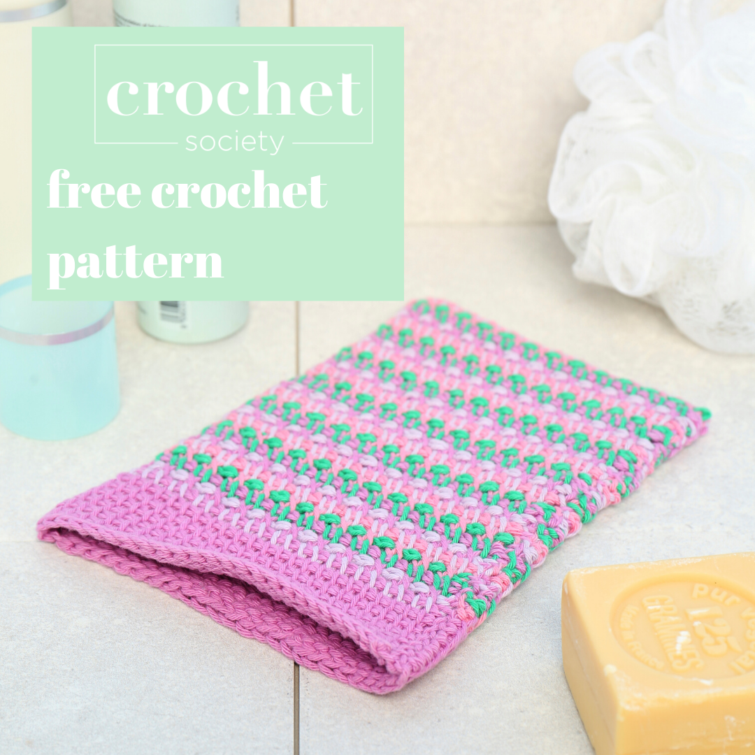 Simple Tunisian Wash Mitt Free Crochet Pattern