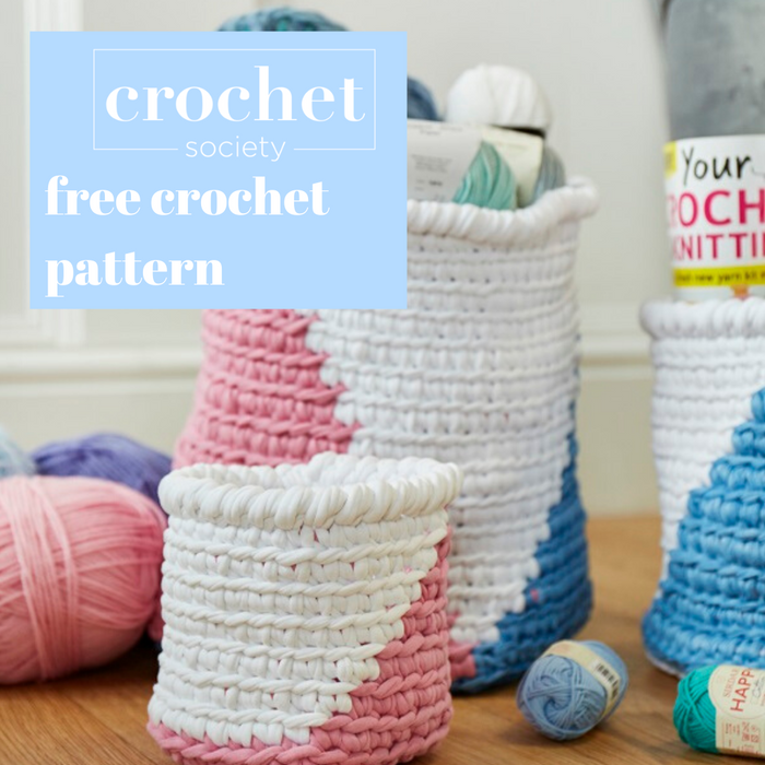 Free Nesting Baskets Crochet Pattern