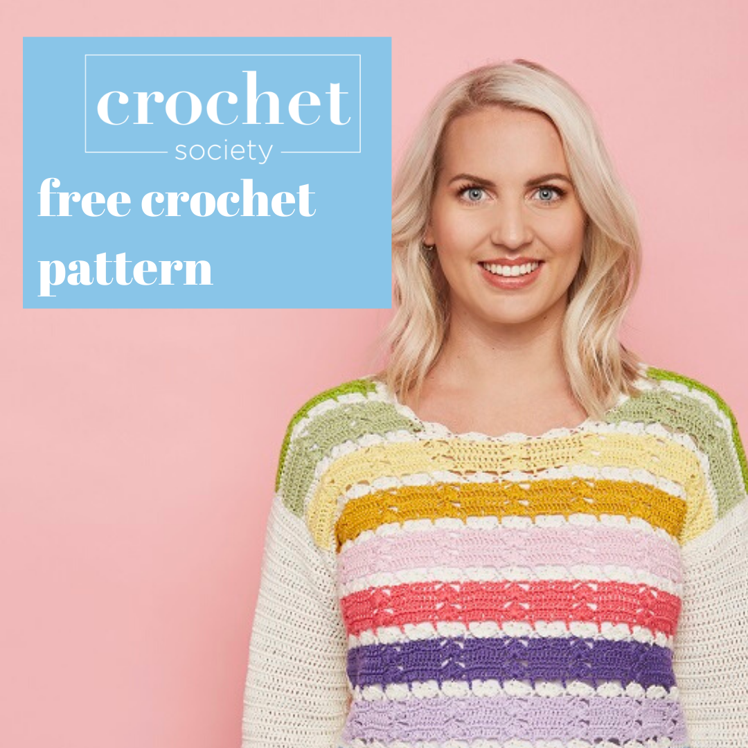 Sweet Pastels Sweater Free Crochet Pattern