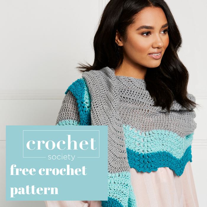 Free Crochet Beaulieu Chevron Shawl Pattern