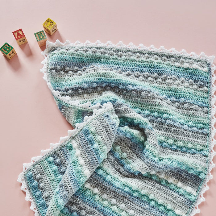 crochet baby blanket bobble stitch square