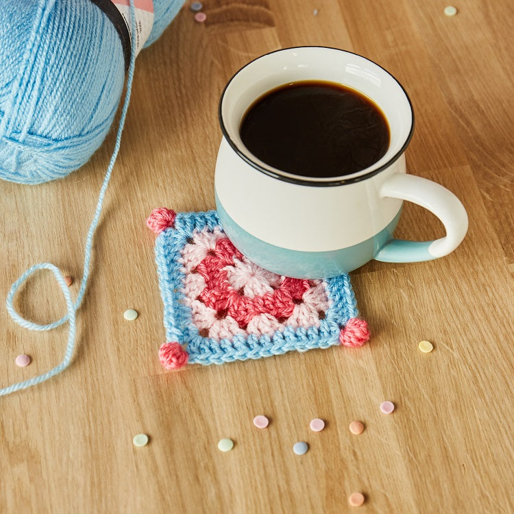 Crochet Granny Square Coaster pattern - Essentials Box