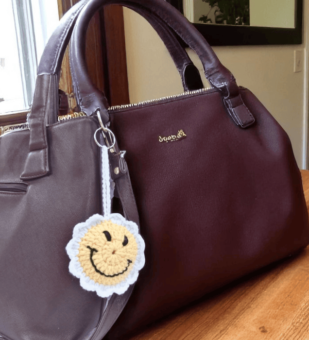 Smiley Face Bag Charm Digital Pattern