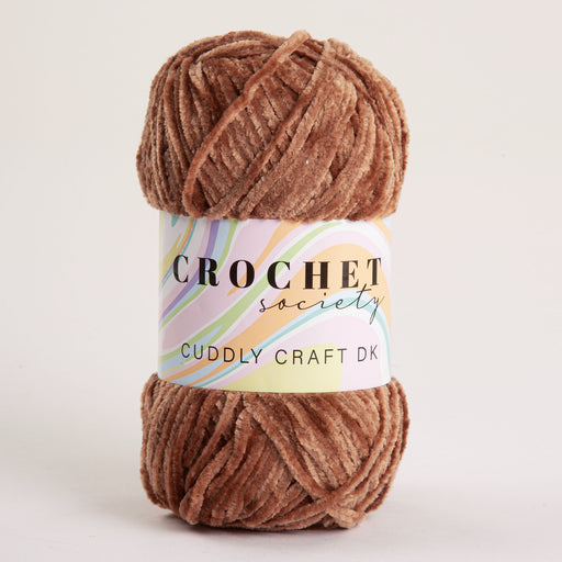 Crochet Society Cuddly Craft DK Chenille Yarn 100g Brown | Chocolate