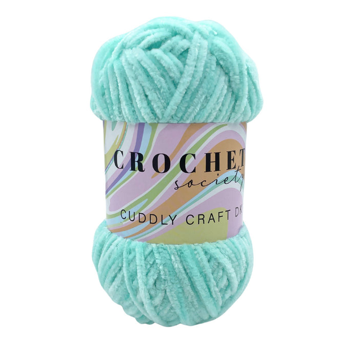 Crochet Society Cuddly Craft DK Chenille Yarn 100g Blue | Make Waves