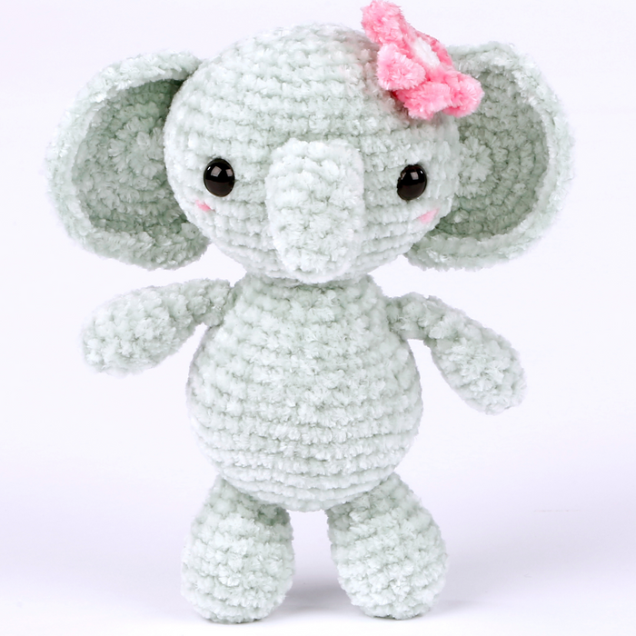 Crochet Society Amigurumi Crochet Kit: Luna the Elephant | Menagerie Collection