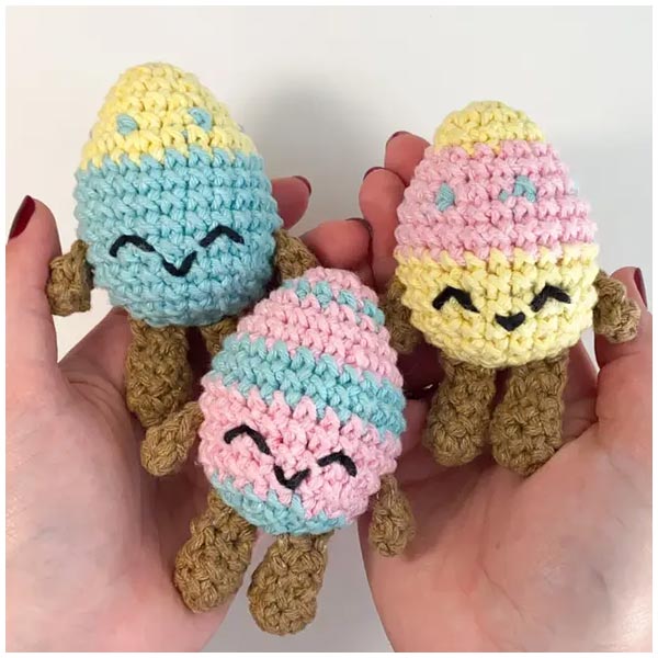 Hoooked Crochet Kit Happy Hoppy Easter Eggs Pastels