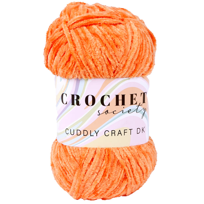 Crochet Society Cuddly Craft DK Chenille Yarn 100g | Jaffa