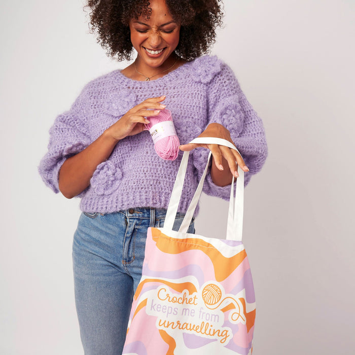 Crochet Society Project Tote Bag | Crochet Keeps Me From Unravelling