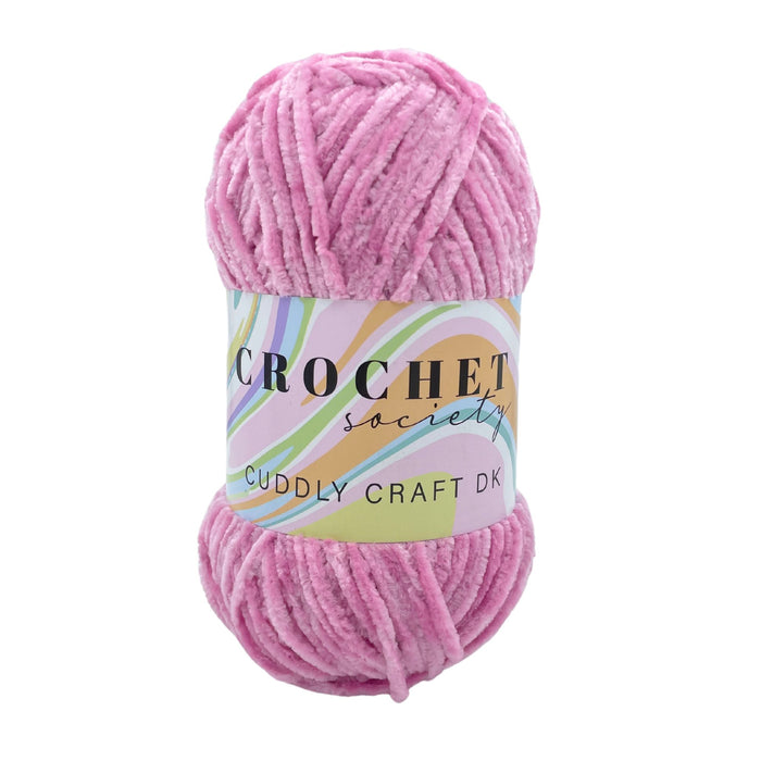 Crochet Society Cuddly Craft DK Chenille Yarn 100g Pink | Mature Mauve