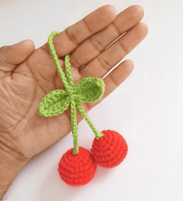 Cherry Bag Charm Digital Pattern