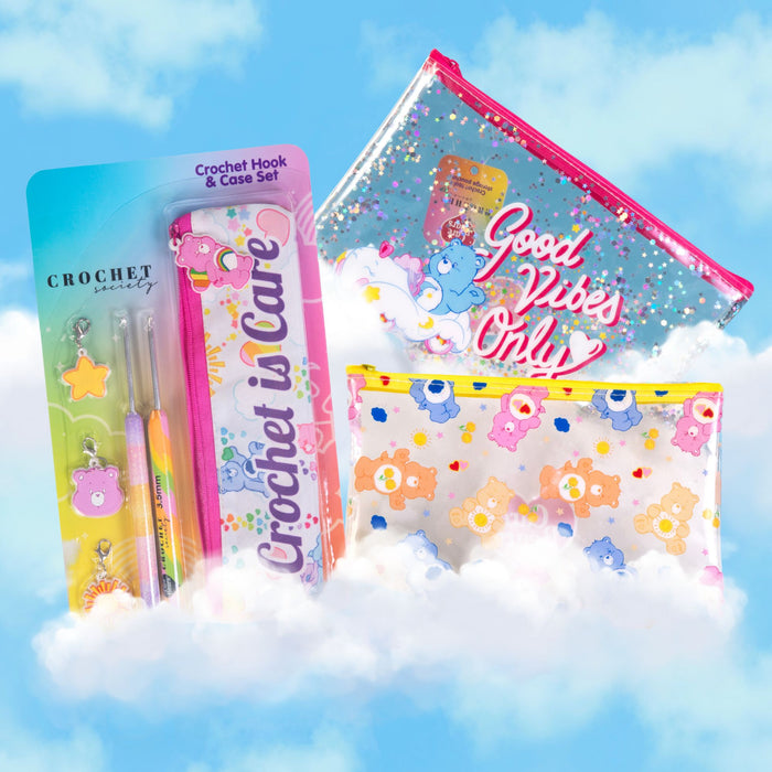 Care Bears x Crochet Society Storage Pouch and Stitch Marker bundle