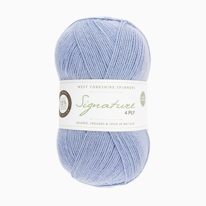 West Yorkshire Spinners Signature 4ply Wool & Nylon Yarn 100g | Cornflower