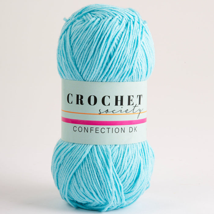 Crochet Society Confection DK Acrylic Yarn 100g Blue | Ice Pop