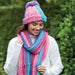 Berry Ribbed Hat & Scarf