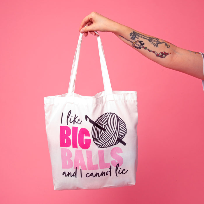 Crochet Society Project Tote Bag | I Like Big Balls and I Cannot Lie