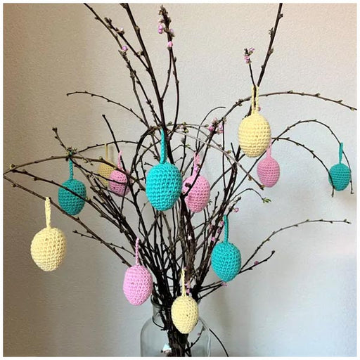 Hoooked Crochet Kit Easter Egg Hangers Pastels