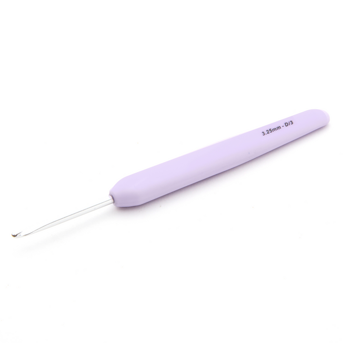 KnitPro Waves Aluminium Crochet Hook Lavender Mist 3.25mm x 15mm