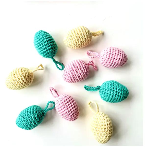 Hoooked Crochet Kit Easter Egg Hangers Pastels