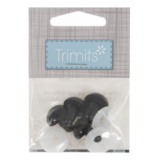 Trimits Amigurumi Toy Eyes Black 15mm | Pack of 4