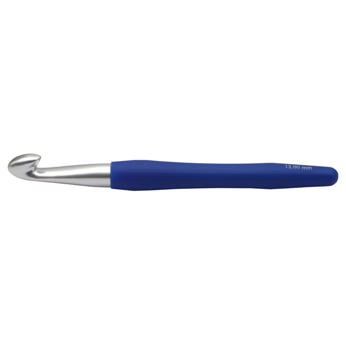 KnitPro Waves Aluminium Crochet Hook Royal Blue 12mm x 15mm