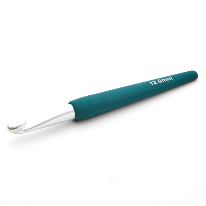 KnitPro Waves Aluminium Crochet Hook Emerald 12mm x 15mm