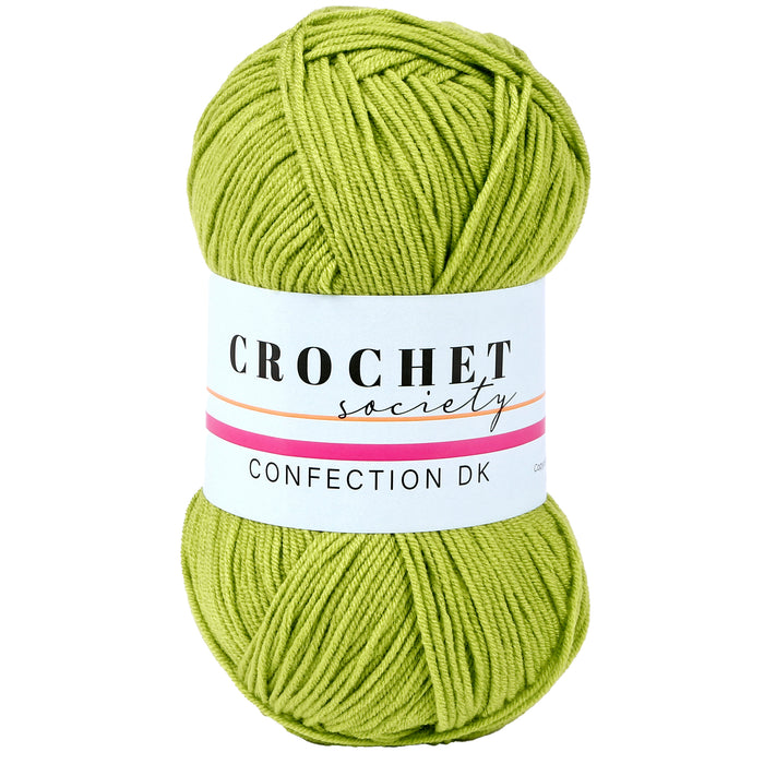 Crochet Society Confection DK Acrylic Yarn 100g | Chocolate Lime