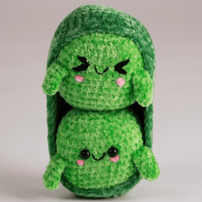 Crochet Society Amigurumi Crochet Kit: Tim & Charlotte The Peas In A Pod | 5 A Day Collection