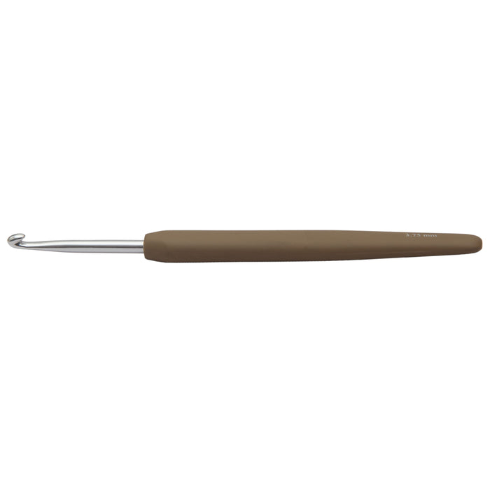 KnitPro Waves Aluminium Crochet Hook Chocolate 3.75mm x 15mm