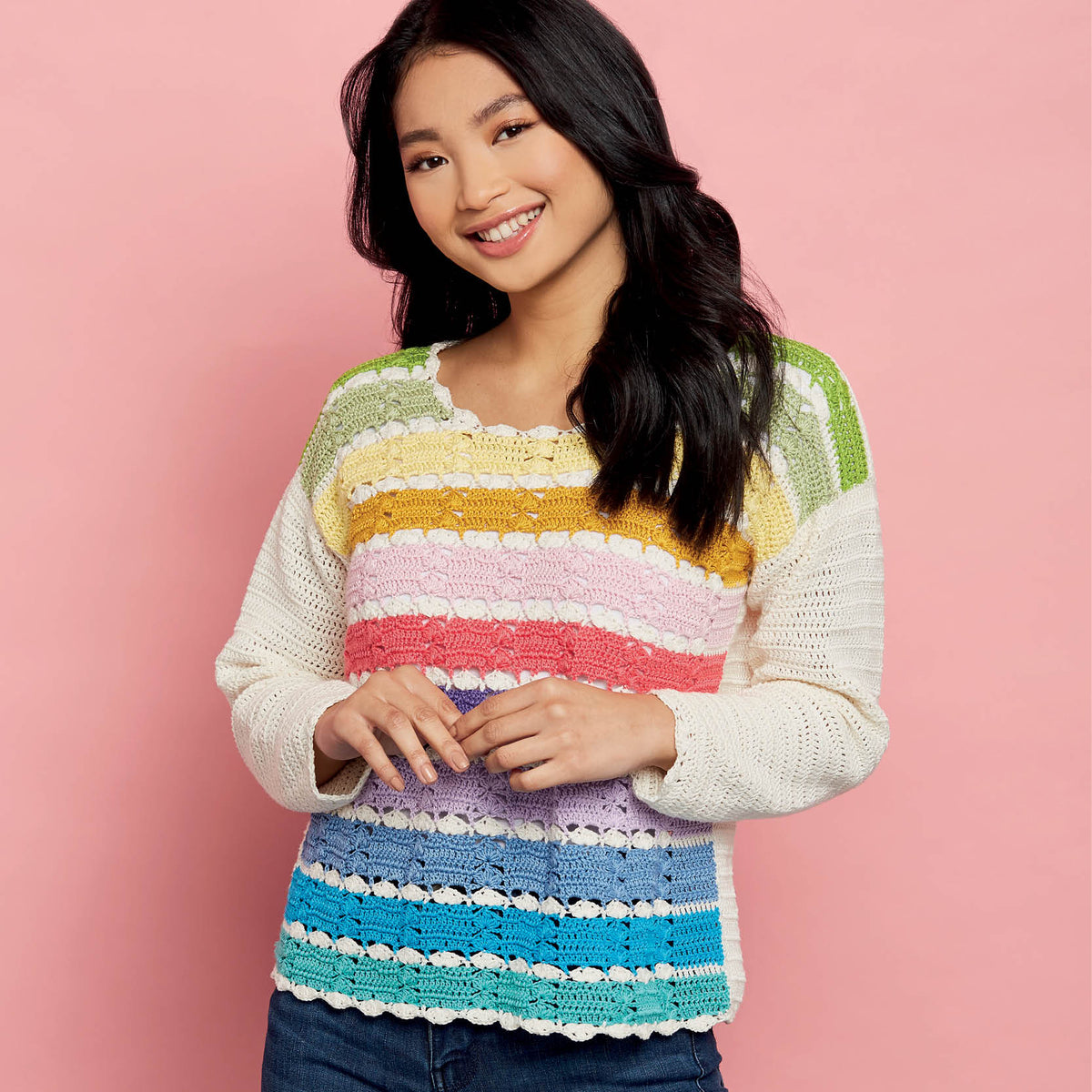 Sweet Pastels Sweater Digital Pattern — Crochet Society
