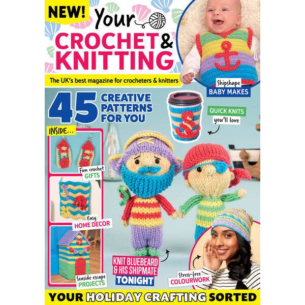 Your Crochet & Knitting Magazine #43 With 6 Yarn Balls, Crochet Hook & Knitting Needles