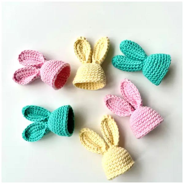 Hoooked Crochet Kit Easter Bunny Egg Warmers Pastels