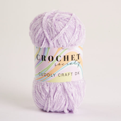 Crochet Society Cuddly Craft DK Chenille Yarn 100g Purple | Wisteria