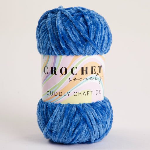 Crochet Society Cuddly Craft DK Chenille Yarn 100g Blue | Midnight