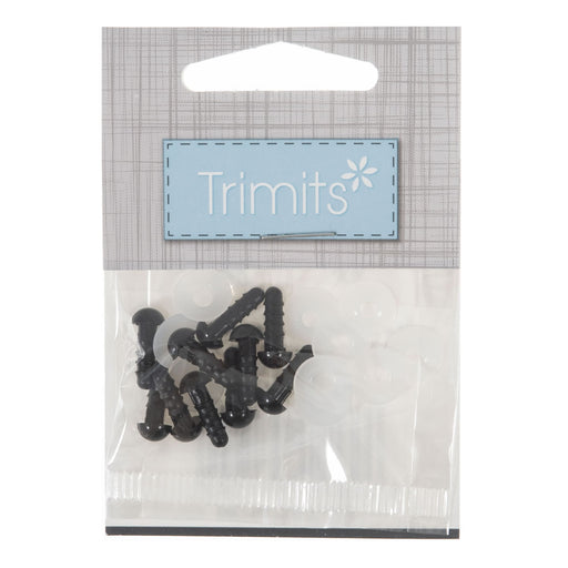 Trimits Amigurumi Toy Eyes Black 6mm | Pack of 10