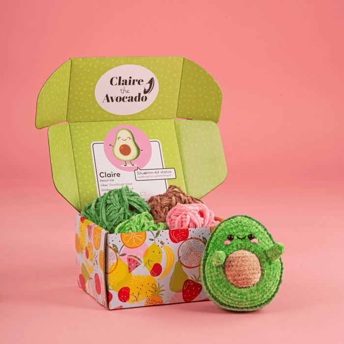 Crochet Society Amigurumi Crochet Kit: Claire The Avocado | 5 A Day Collection