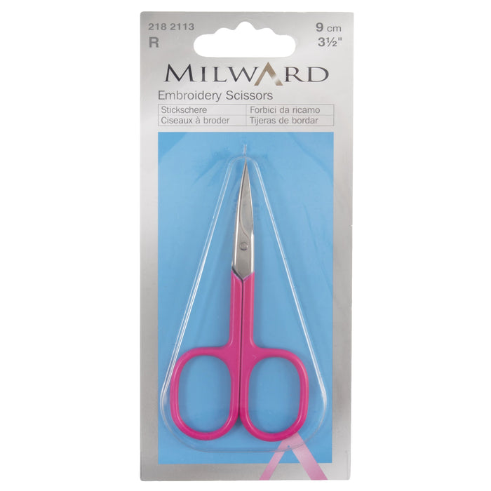 Milward Embroidery Scissors Neon Pink | 10cm