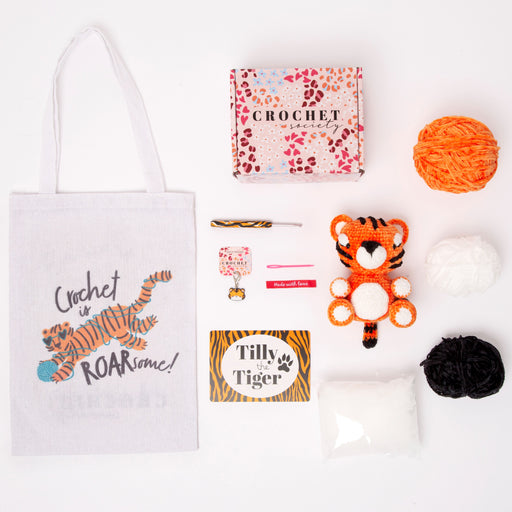 Crochet Society Amigurumi Crochet Kit: Tilly the Tiger | Menagerie Collection