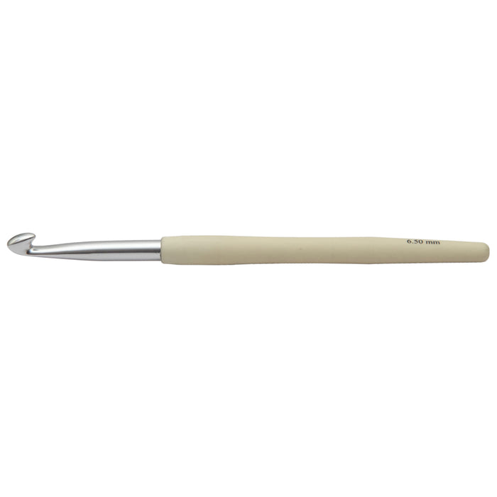 KnitPro Waves Aluminium Crochet Hook Ivory 6.5mm x 15mm