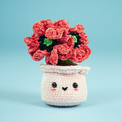 Crochet Society Amigurumi Situation Kit Petra the Poppy Pot | Nature's Garden