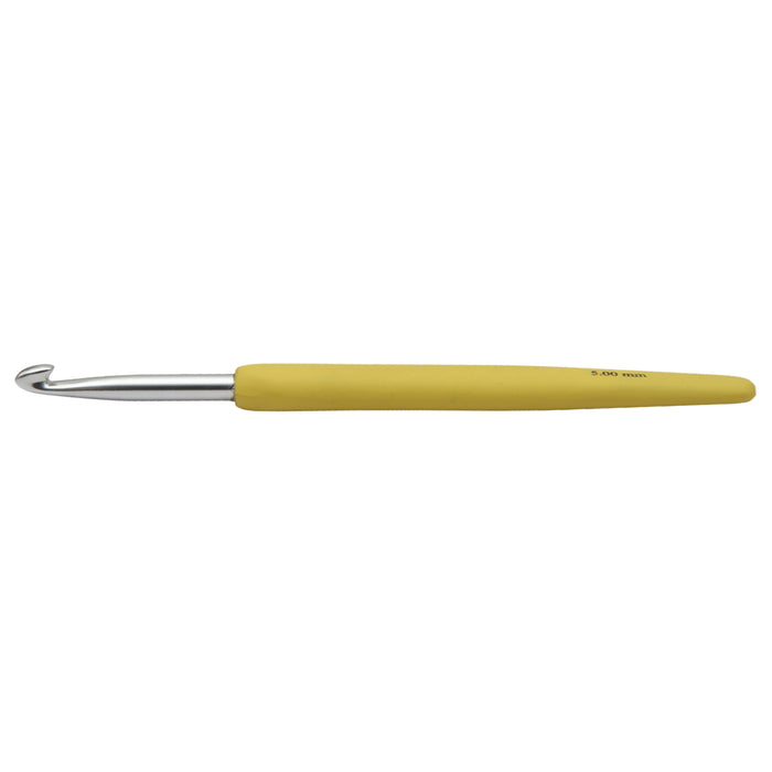 KnitPro Waves Aluminium Crochet Hook Yellow 5mm x 15mm