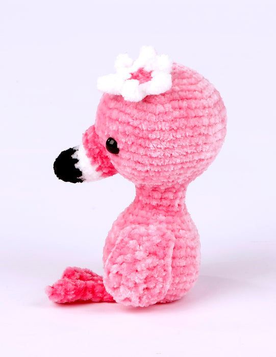 Crochet Society Amigurumi Crochet Kit: Sabrina the Flamingo | Menagerie Collection