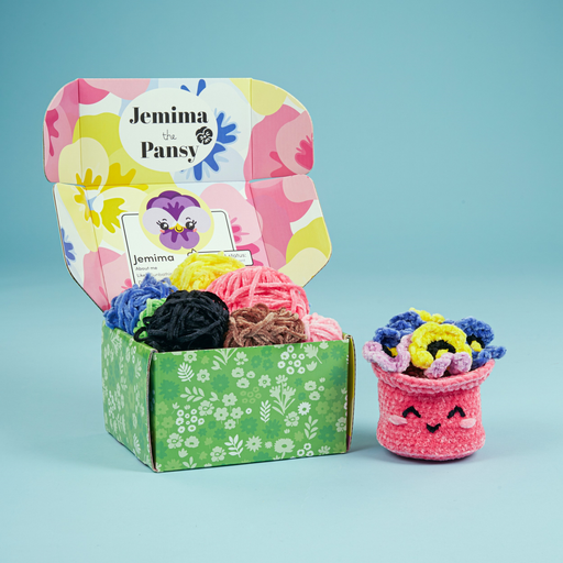 Crochet Society Amigurumi Situation Kit Jemima the Pansy Pot | Nature's Garden