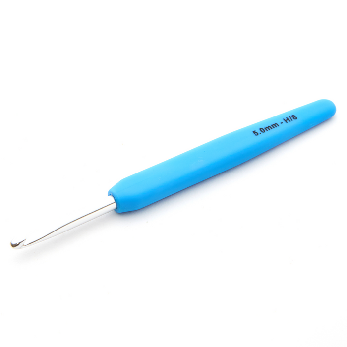 KnitPro Waves Aluminium Crochet Hook Cornflower Blue 5mm x 15mm